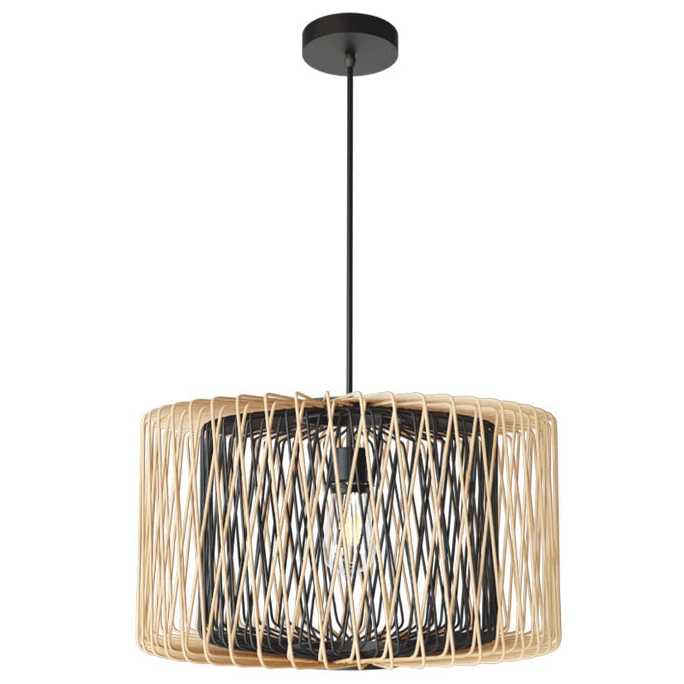 The Lighting Club Ceiling Light Hilo Pendant Light Bamboo | Natural and Black PEN514 BAMBOO 6007226079258