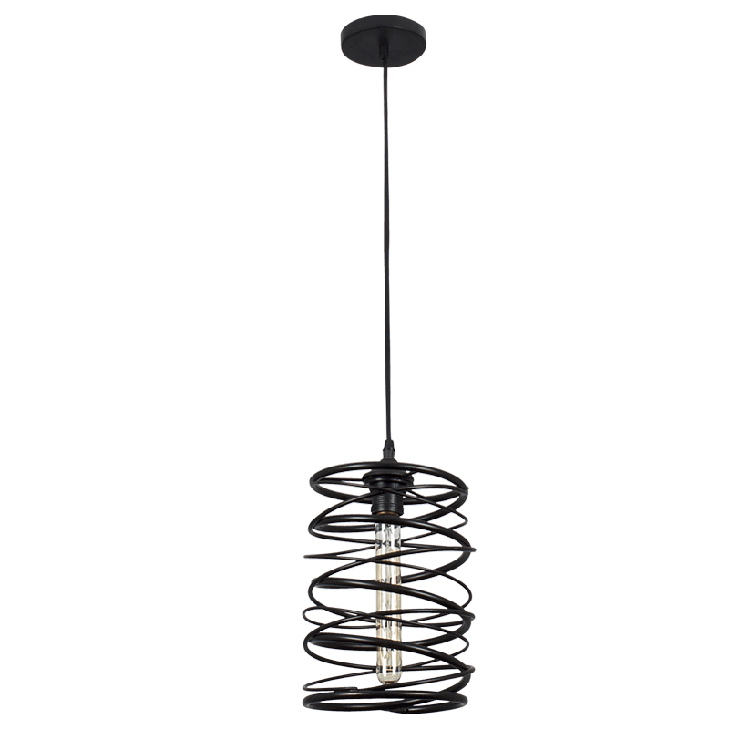 The Lighting Club Spiral Pendant Black