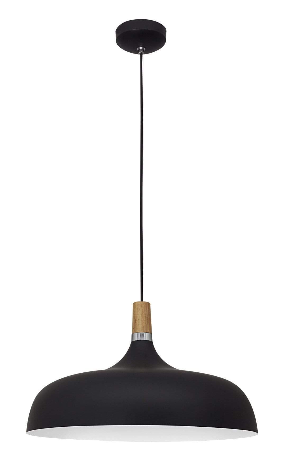 The Lighting Club Pendant Black & Wood Contemporary Pendant