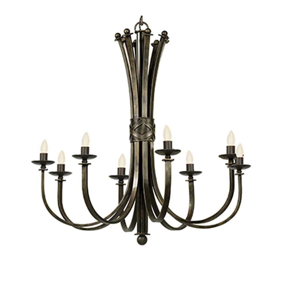 The Lighting Club Chandeliers Antique Bronze Bali Metal 8 Chandelier Light Black | Antique Bronze RCH62ABZ 6009513024675