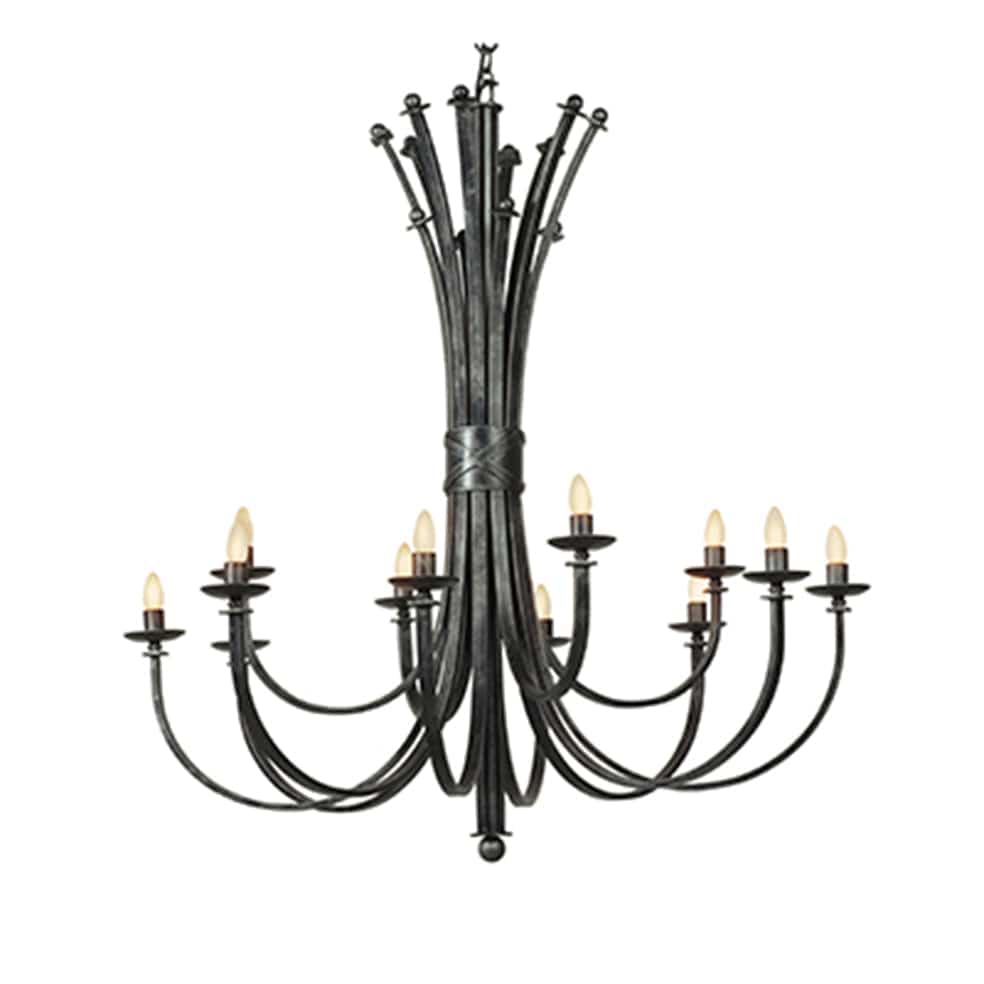 The Lighting Club Chandeliers Bali Metal 12 Chandelier Light Antique Bronze RCH63 6009513024705