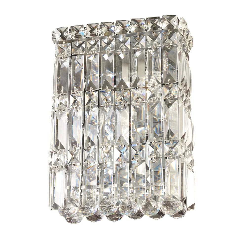 The Lighting Club Wall Light Large Giselle Square Crystal Wall Light Chrome Medium | Large S-KLW-2316/B