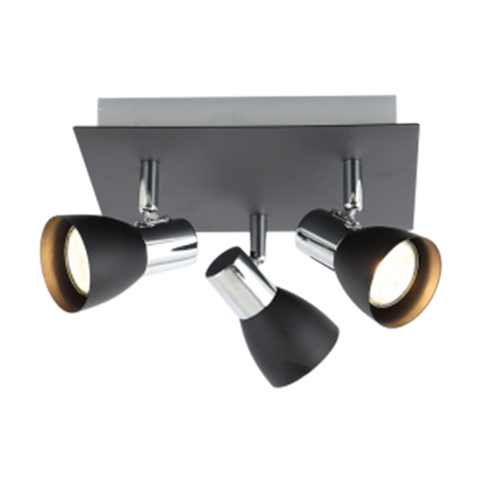 The Lighting Club Spotlight Loretta Ceiling 3 Spotlight | Black and Chrome S056/3 BLACK 6007226056761