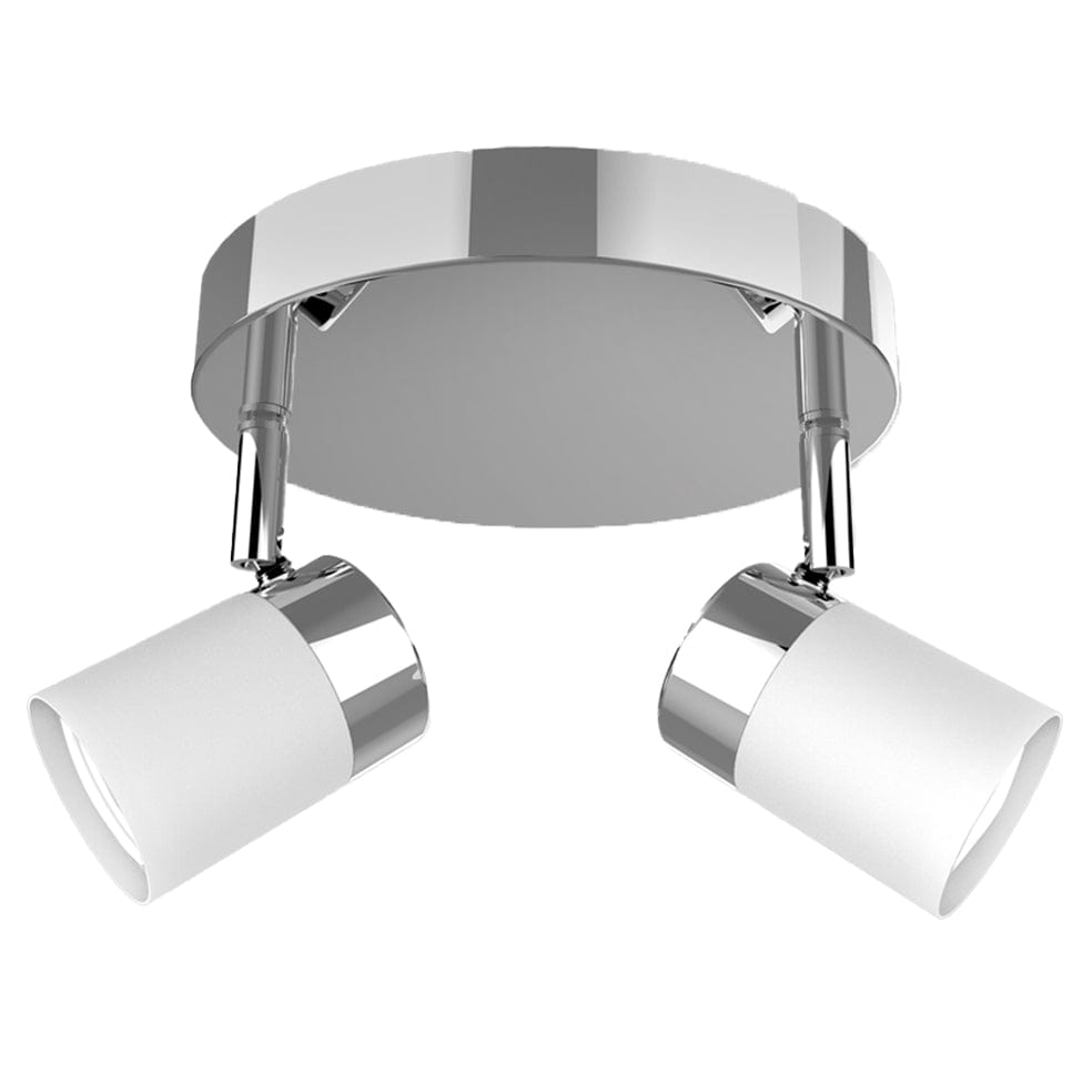 The Lighting Club Spotlight 2 Spotlight Cecelia Ceiling Spot Light - Sets of 1 or 2 | White and Chrome S170/2 CHROME/WHITE 6007226081152