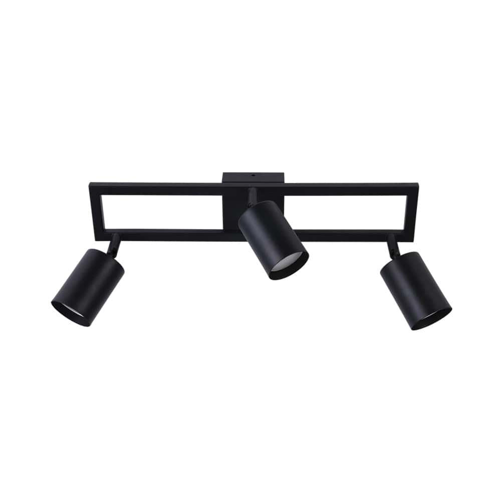The Lighting Club Spotlight Black Darcey Aluminium Triple Spotlight Brass | Black S413/3 BLACK 6007226086379