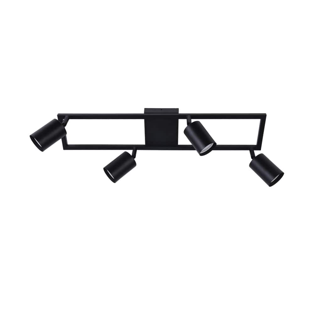 The Lighting Club Spotlight Black Darcey Aluminium Quad Spotlight Brass | Black S413/4 BLACK 6007226086386