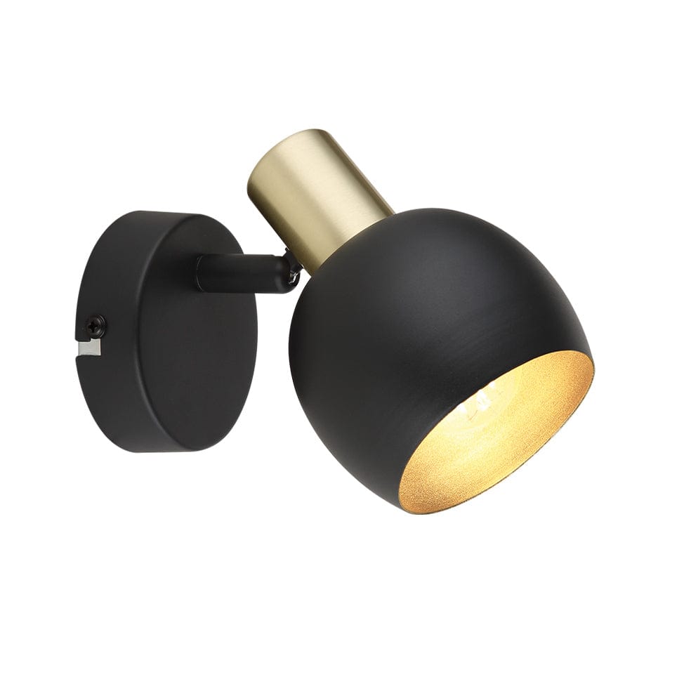 The Lighting Club Spotlight Landon Single Metal Spotlight Black S417/1 BK/GD 6007226088489