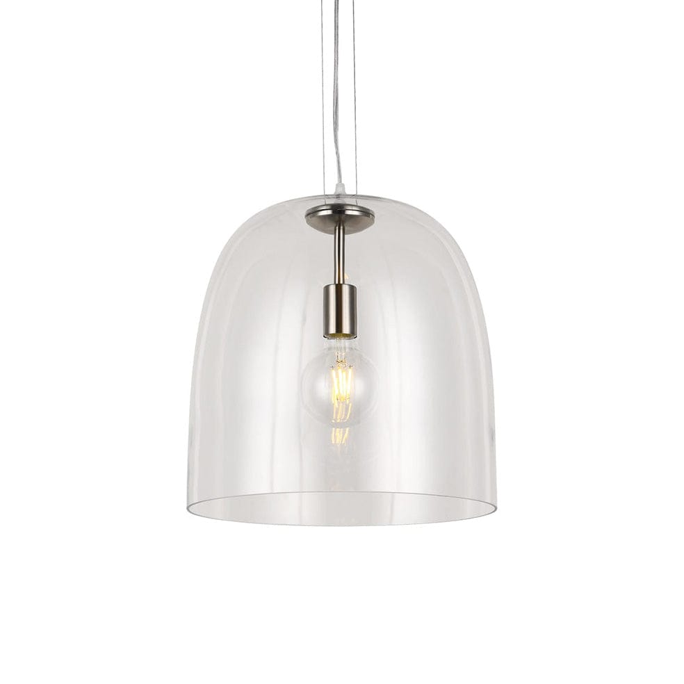 The Lighting Club Pendant Clear Middleton Glass Dome Pendant Light Smoke, Clear or Amber T-KLCH-110/CL