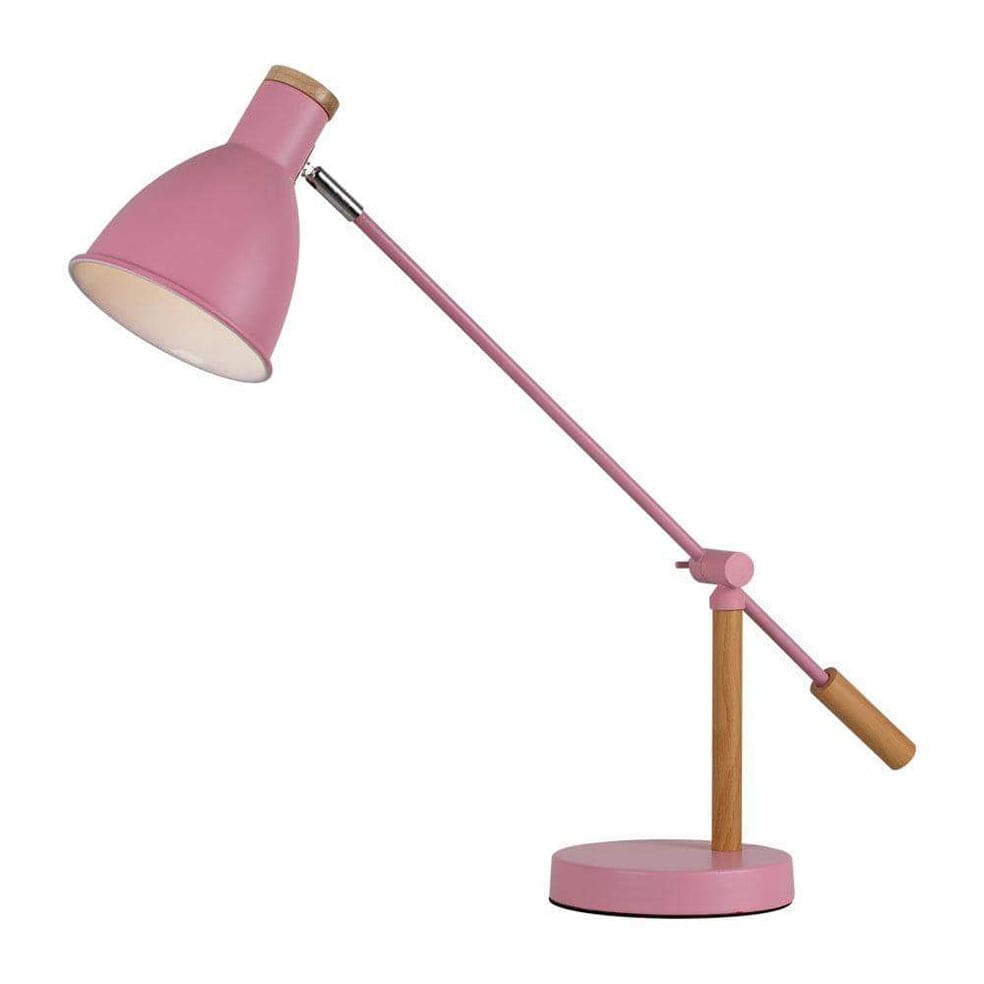 The Lighting Club Lamps Pink Tai Table Lamp Metal and Wood Black | Pink T551PK 6007328387855