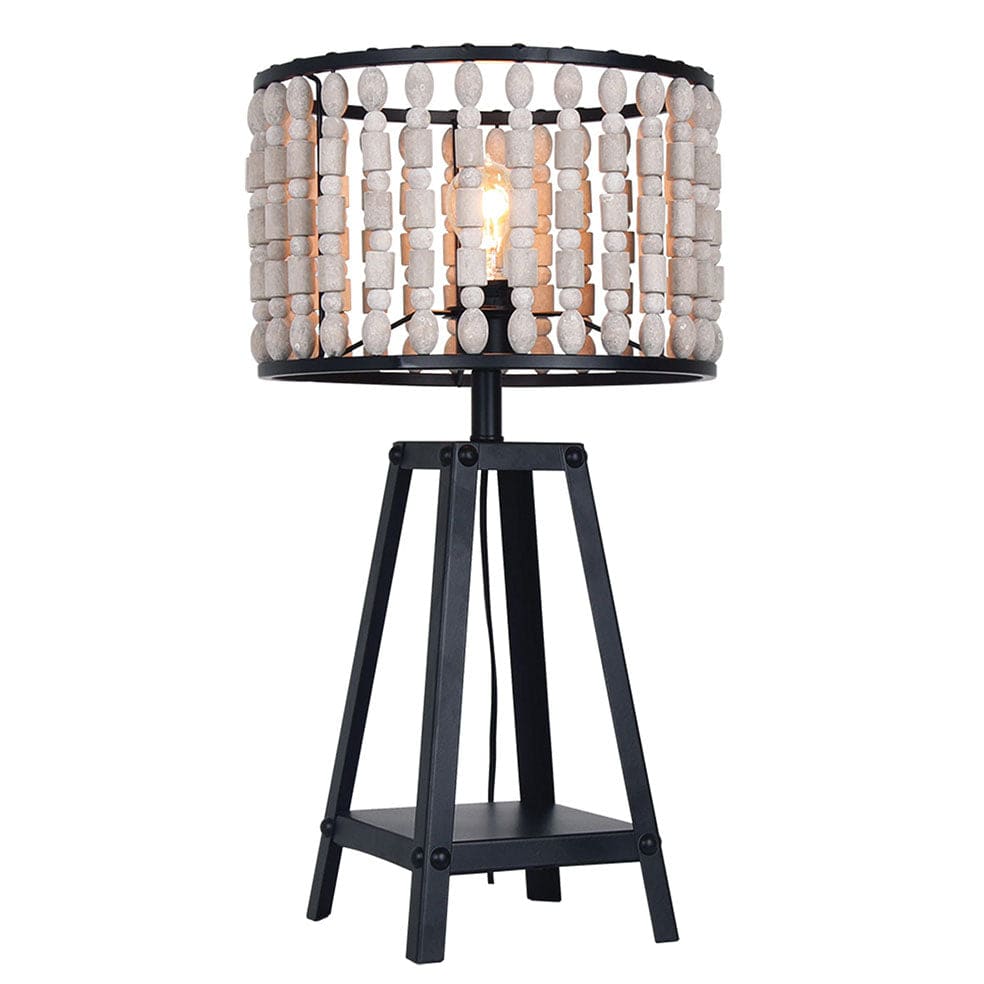 The Lighting Club Lamps Gyros Metal and Wood Bead Table or Floor Lamp TL650 BEAD 6007226080889
