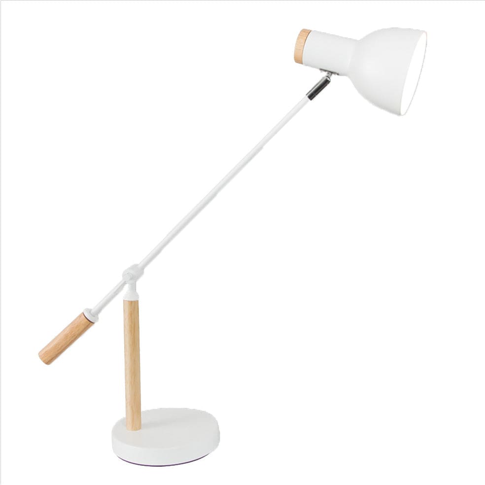 The Lighting Club table lamp White Adjustable Metal and Wood Table Lamp | Black or White TL669 WHITE 6007226082647