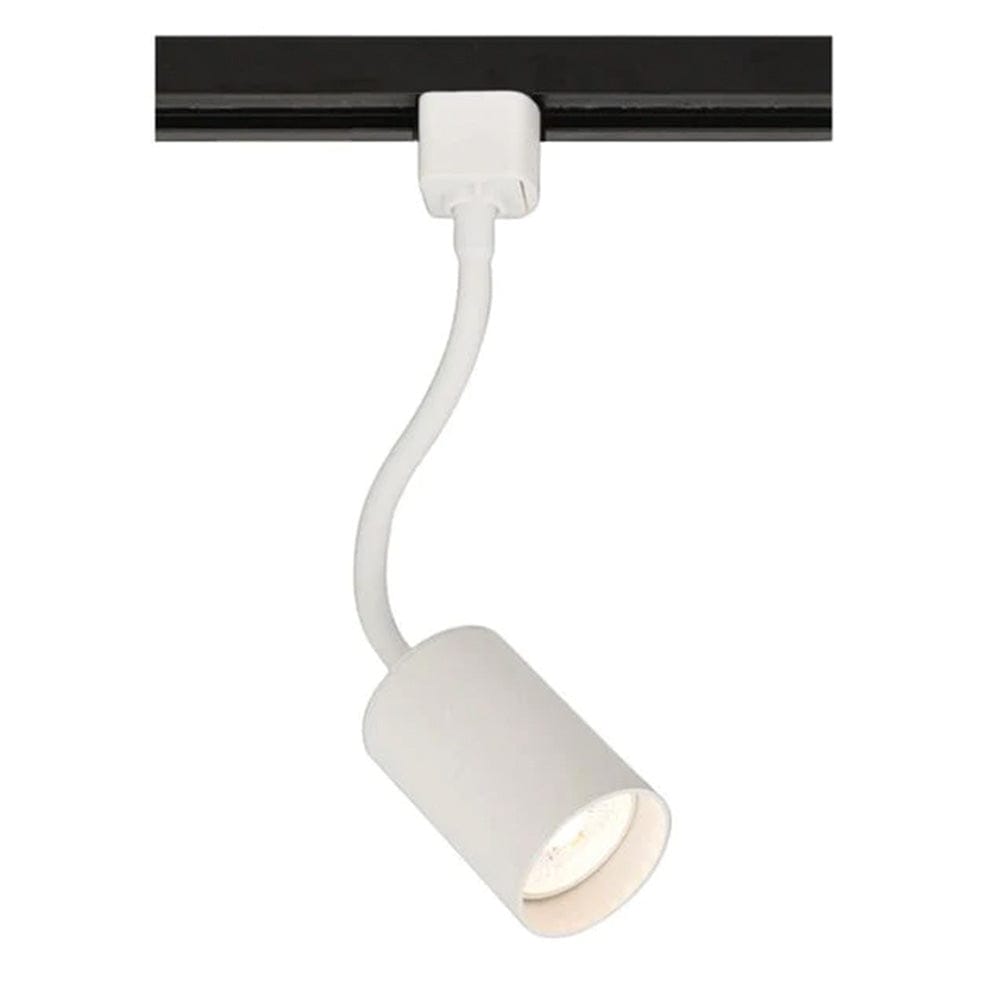 The Lighting Club Spotlight White Goose Neck Spot Light 3 Wire Track Black | White VR-KLS-130/WH