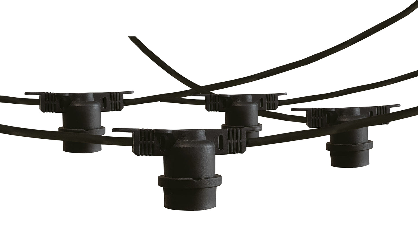 The Lighting Club Outdoor Light Festoon Outdoor String Lights Black - Inline Lamp Holder W-KLCH-11/10