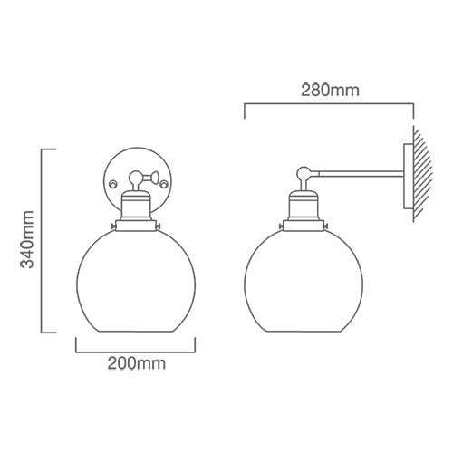 The Lighting Club Antique Brass & Black Elixir Wall Light