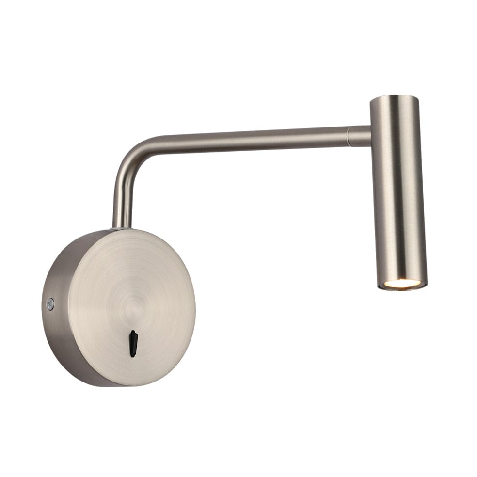 The Lighting Club Wall Light Silver Tenesse Adjustable Aluminium LED Wall Light Black | White | Gold | Silver WB380 SATIN 6007226088113