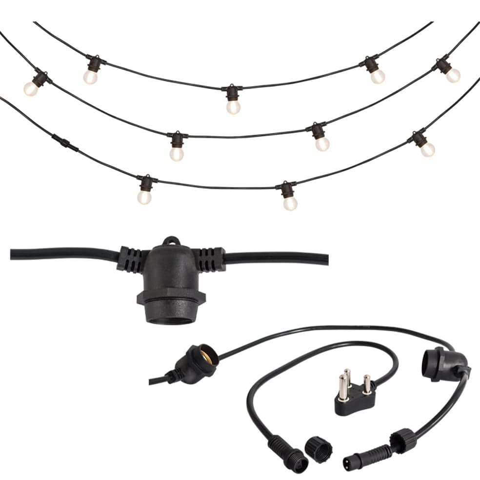 The Lighting Club Outdoor Aluminium String Lights Black WSC008 STRING 6007226081671