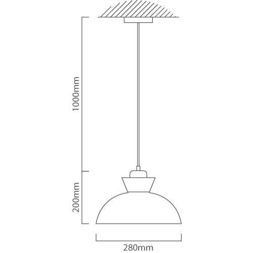 The Lighting Club Black Charlotte Bowl Pendant