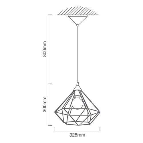 The Lighting Club Black Pentagon Pendant