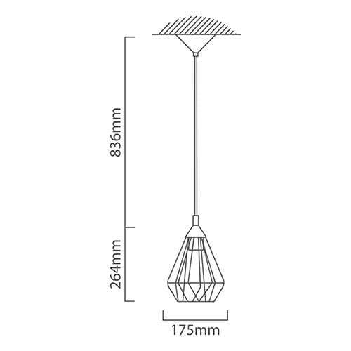 The Lighting Club Copper Tarbes Pendant