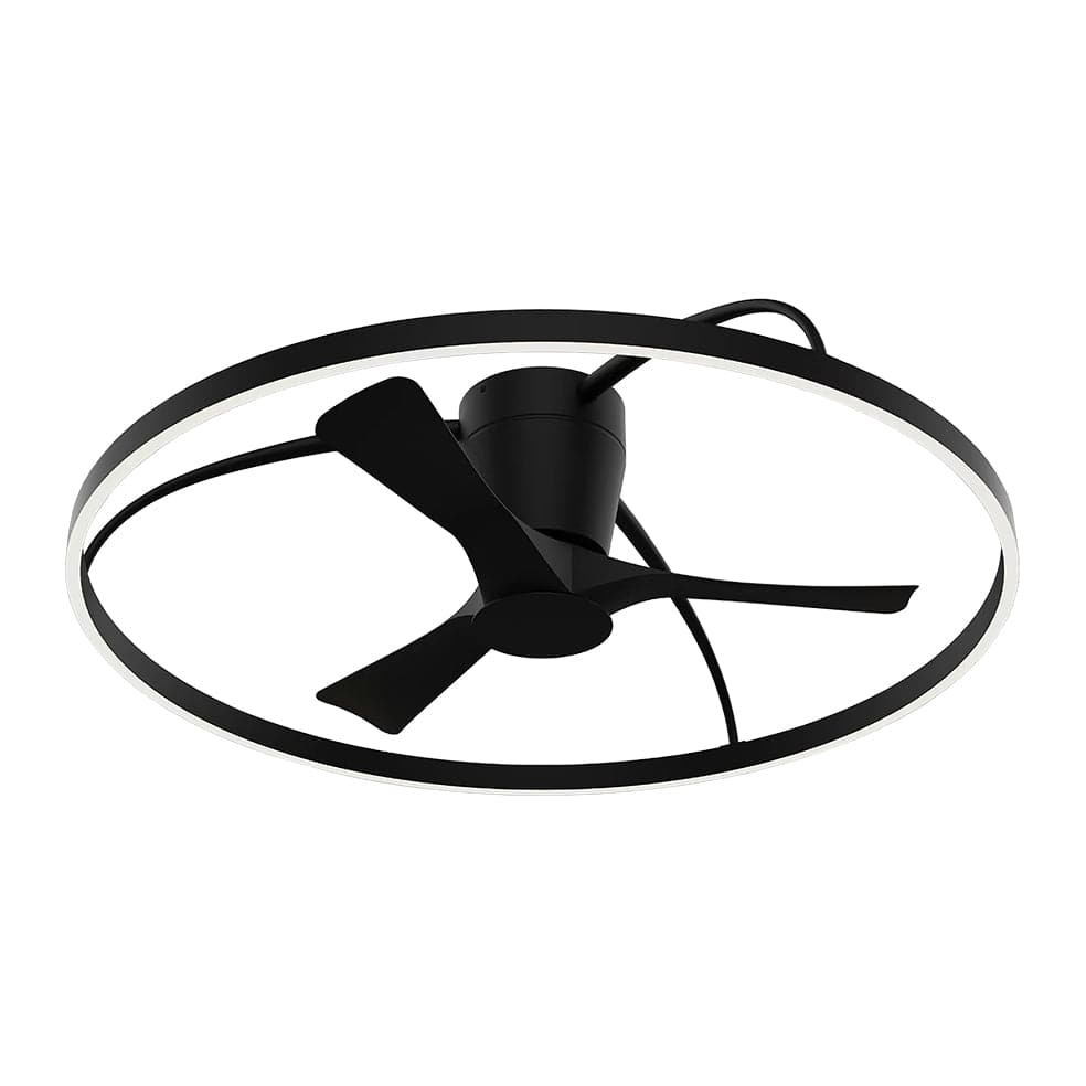 The Lighting Club led ceiling fan Black with black Fan AeroGlow 100cm Ceiling Fan with LED Light - Multiple Finishes 238-100-BL/BL