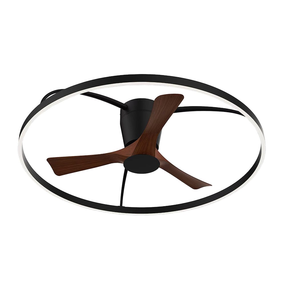 The Lighting Club led ceiling fan Black with Dark Wood Fan AeroGlow 100cm Ceiling Fan with LED Light - Multiple Finishes 238-100-BL/DWD