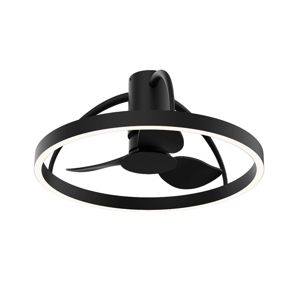 The Lighting Club led ceiling fan Black with black Fan AuraGlow 60cm Ceiling Fan Light - Multiple Finishes 238-60-BL/BL