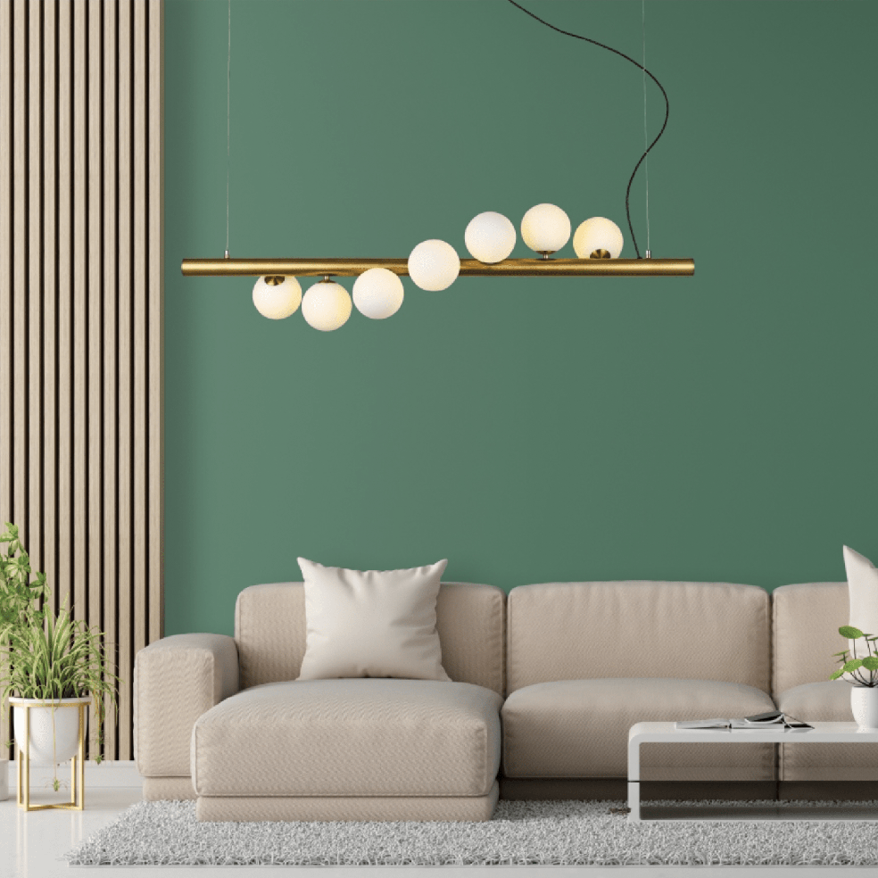 The Lighting Club Spiral Chandelier 7 Light Black | Gold