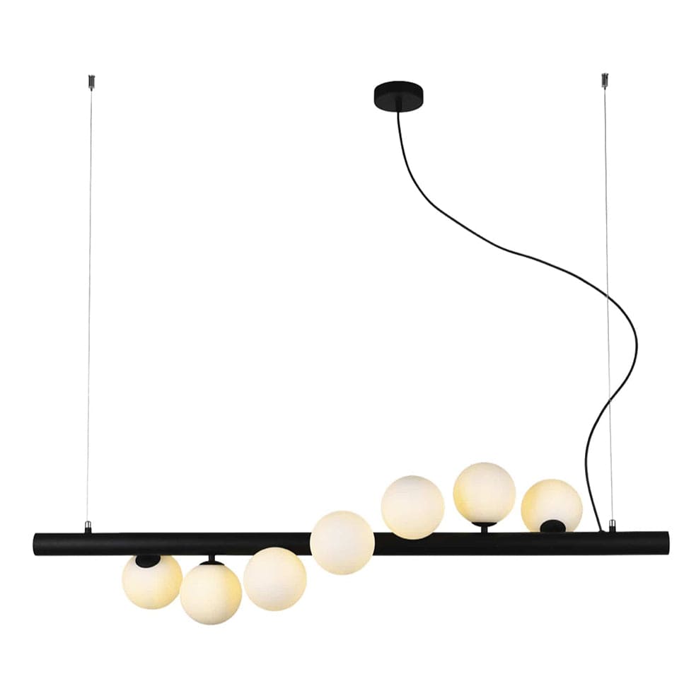 The Lighting Club Spiral Chandelier 7 Light Black | Gold