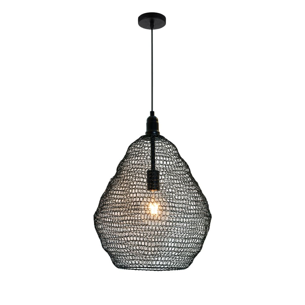 The Lighting Club Pendant Phantom Wire Mesh Pendant Light Black or Gold | 2 Sizes