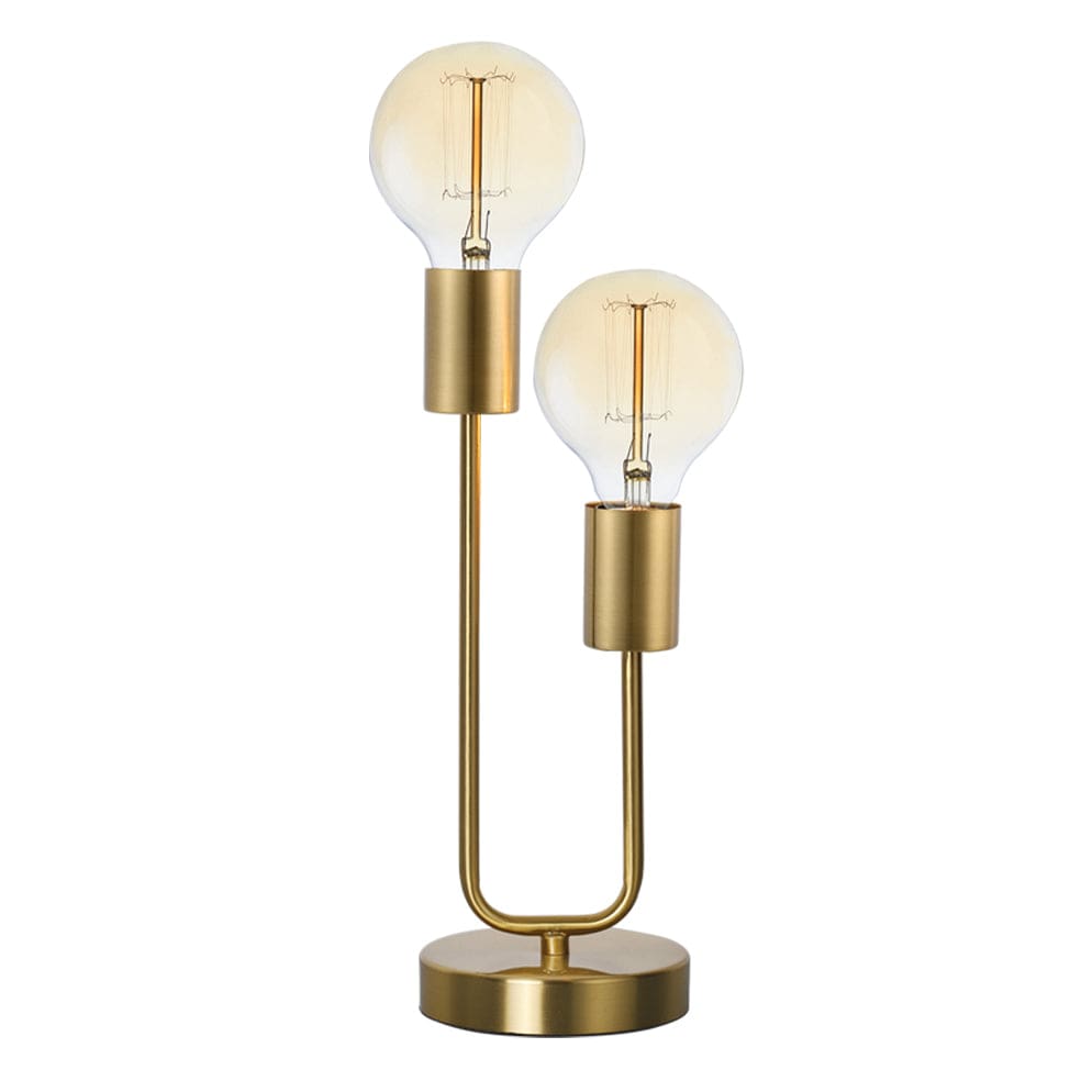 The Lighting Club Lamps Trophy Metal Table Lamp 2 Light Black | Gold | Chrome