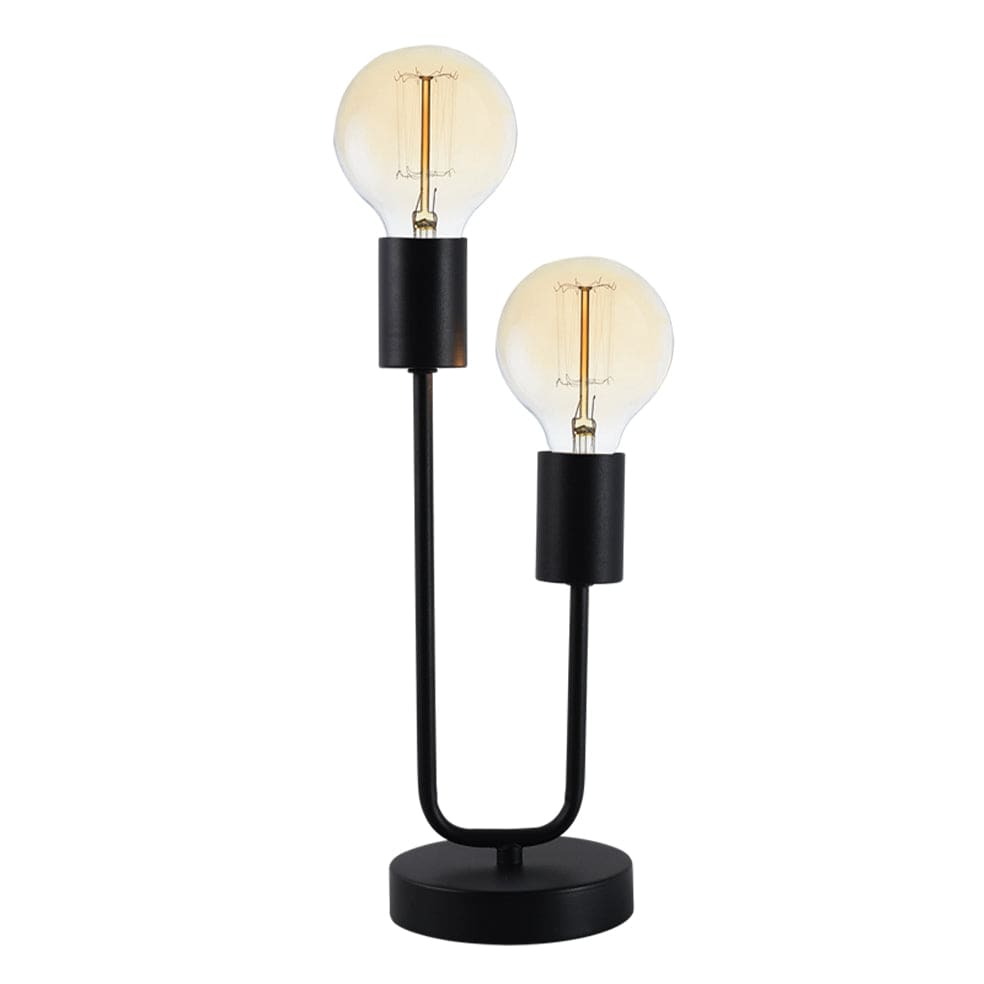 The Lighting Club Lamps Trophy Metal Table Lamp 2 Light Black | Gold | Chrome