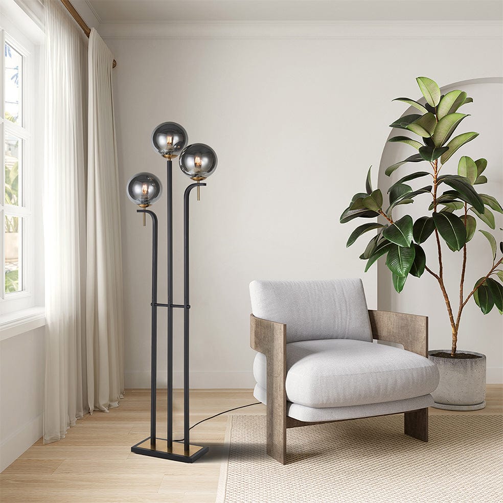 The Lighting Club Floor lamp Bubble Glass Floor Lamp | Amber or Smoke