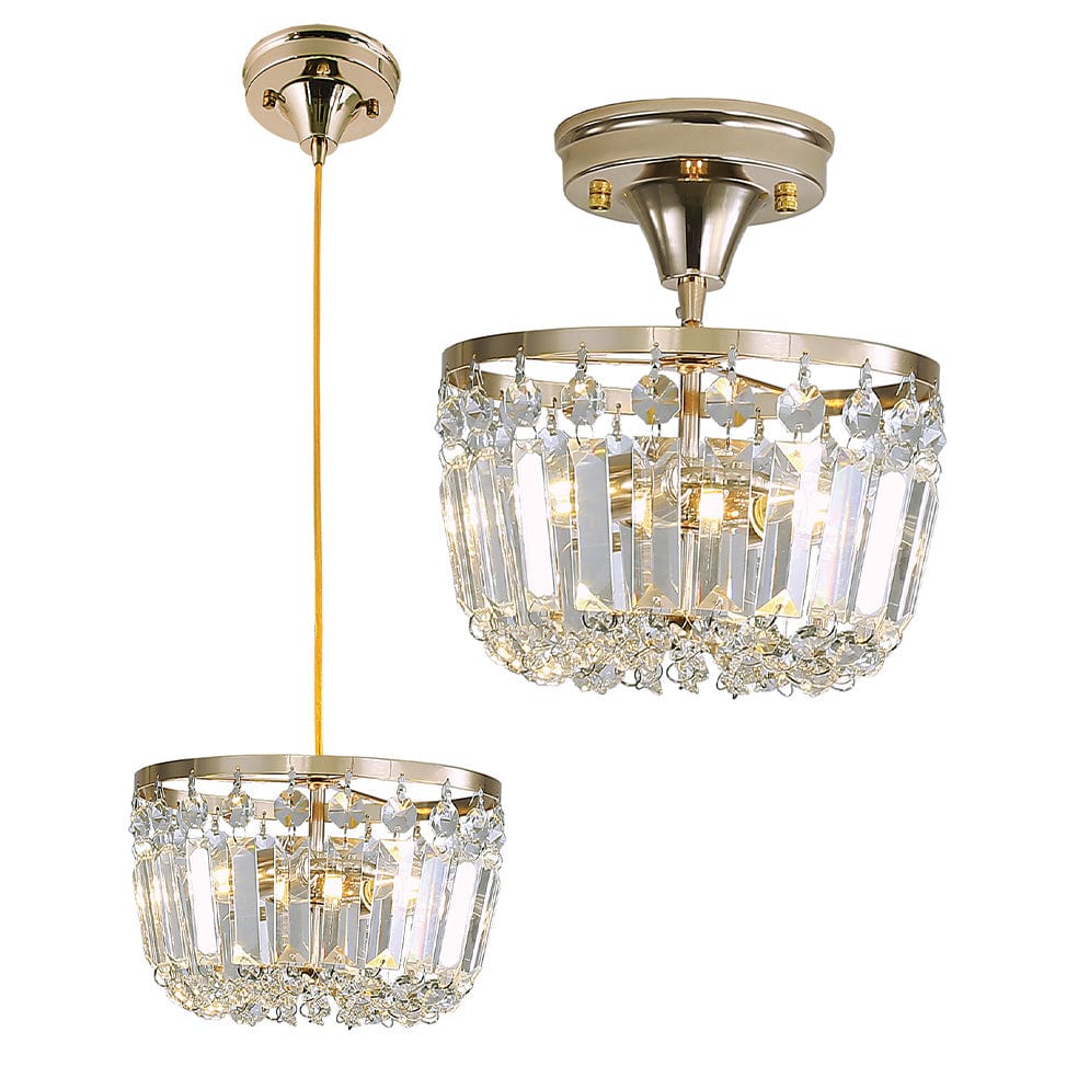The Lighting Club Clara Crystal Light | Chrome or Gold