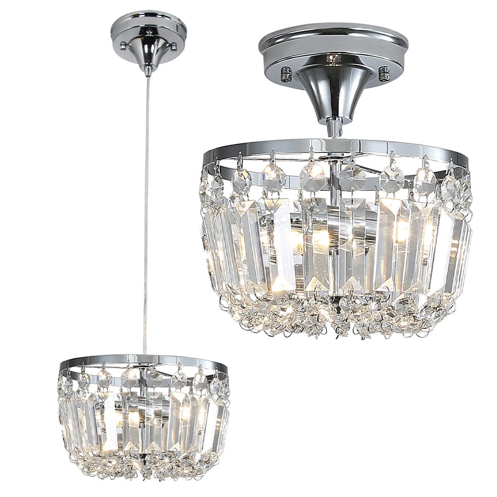 The Lighting Club Clara Crystal Light | Chrome or Gold