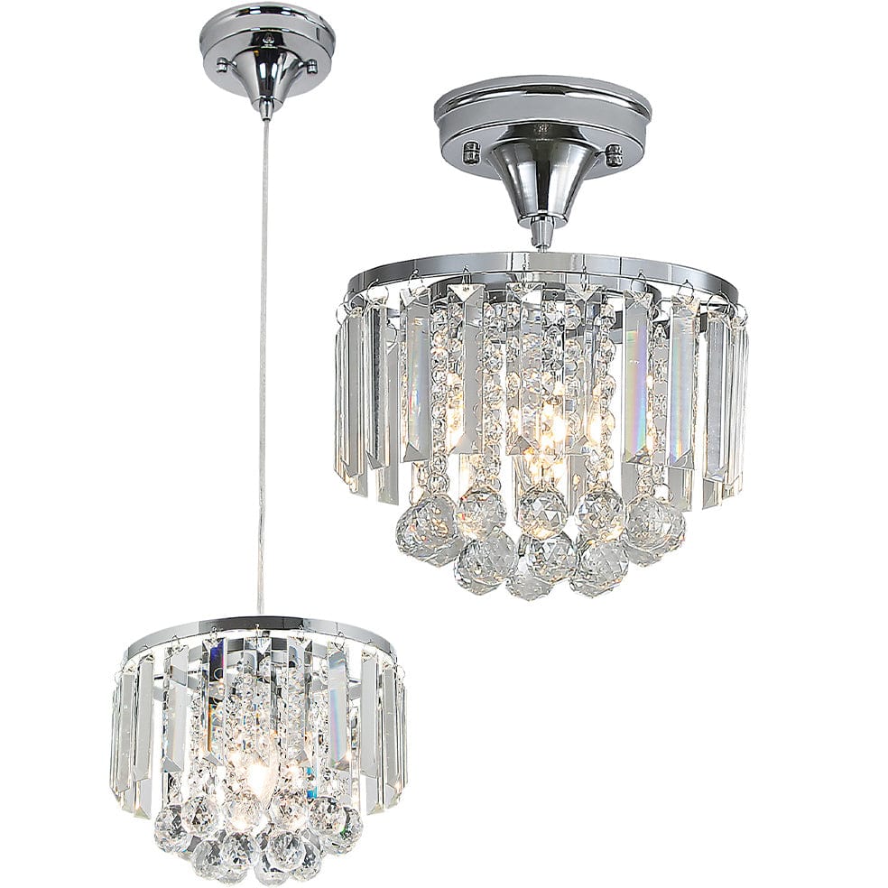 The Lighting Club Melanie Crystal Light | Chrome or Gold