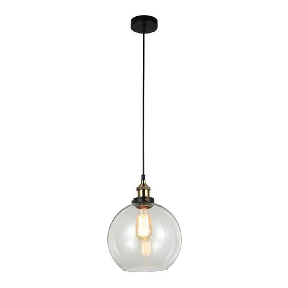 The Lighting Club Pendant Antique Brass Glass Ball Pendant Light | 3 Sizes