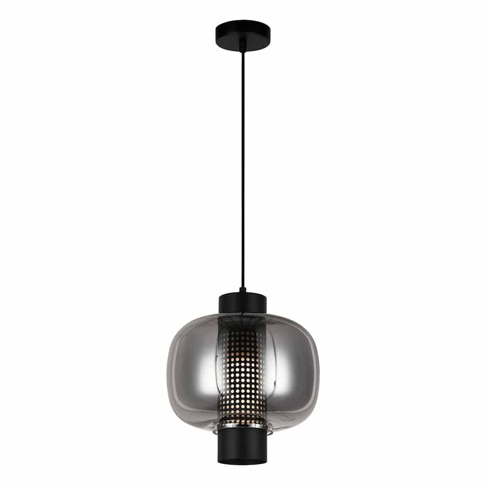 The Lighting Club Lighting Fixtures Chicago Glass Pendant Light in Satin Gold or Black