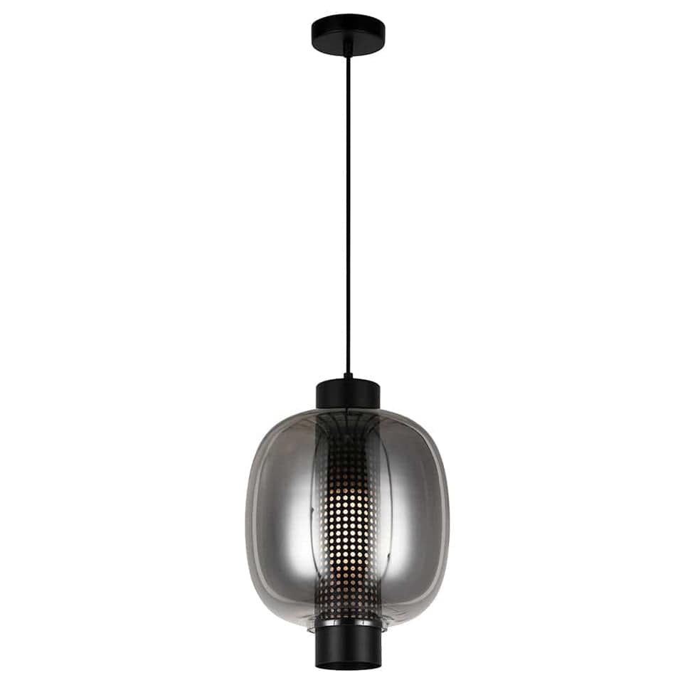 The Lighting Club Lighting Fixtures Chicago Glass Pendant Light in Satin Gold or Black