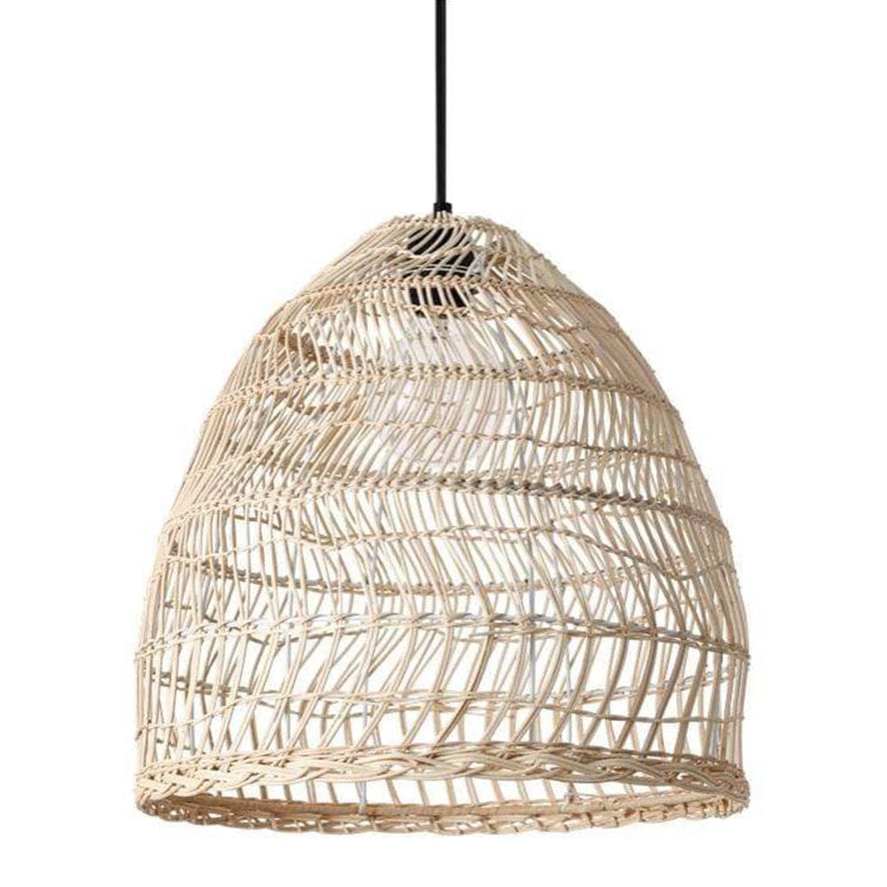 The Lighting Club Salma Rattan Pendant Light Natural | Black