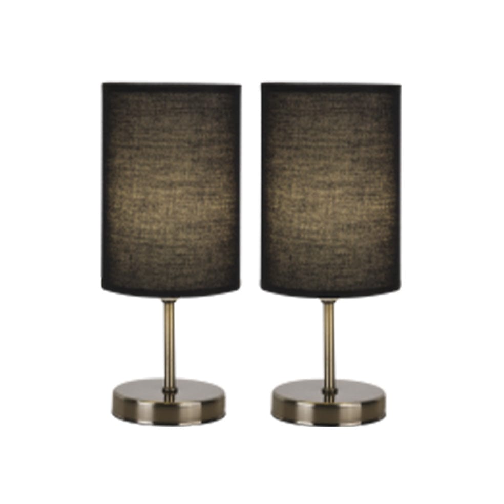 The Lighting Club table lamp Twin Pack Table Lamp | Black or Hessian