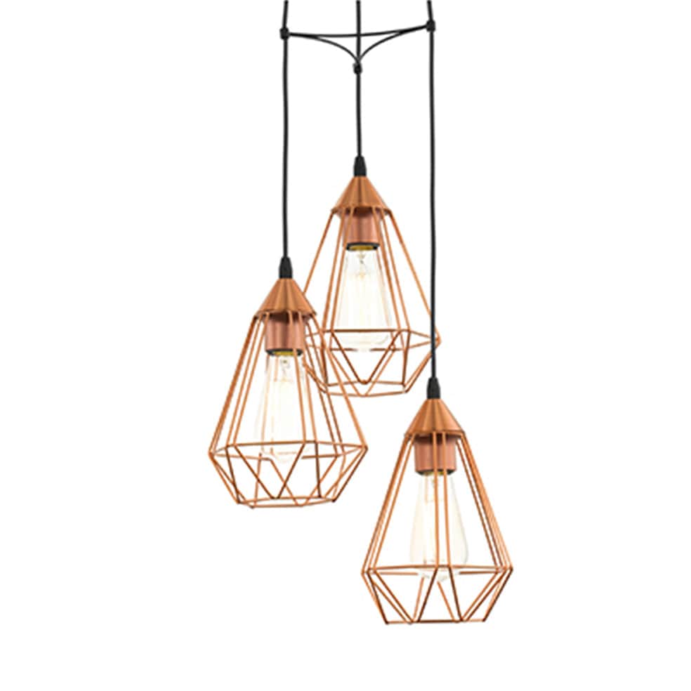 The Lighting Club Pendant Three Tarbes Pendant Light | Black or Copper