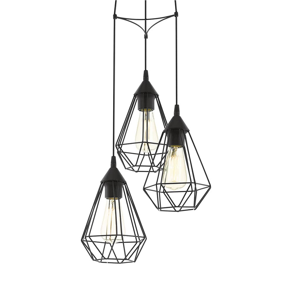 The Lighting Club Pendant Three Tarbes Pendant Light | Black or Copper