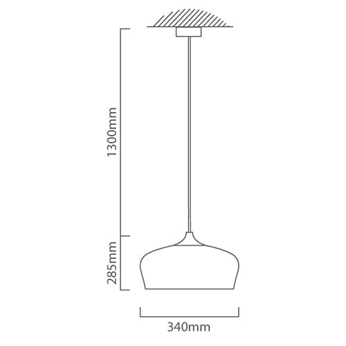 The Lighting Club Pendant Fjord Pendant Light Metal White | Medium or Large