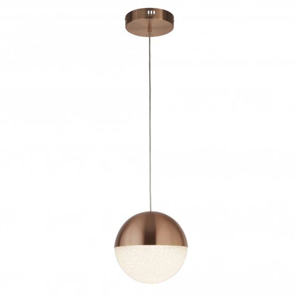 The Lighting Club Ethereal Metal & Crystal Ball Pendant Light Copper | Brass | Chrome