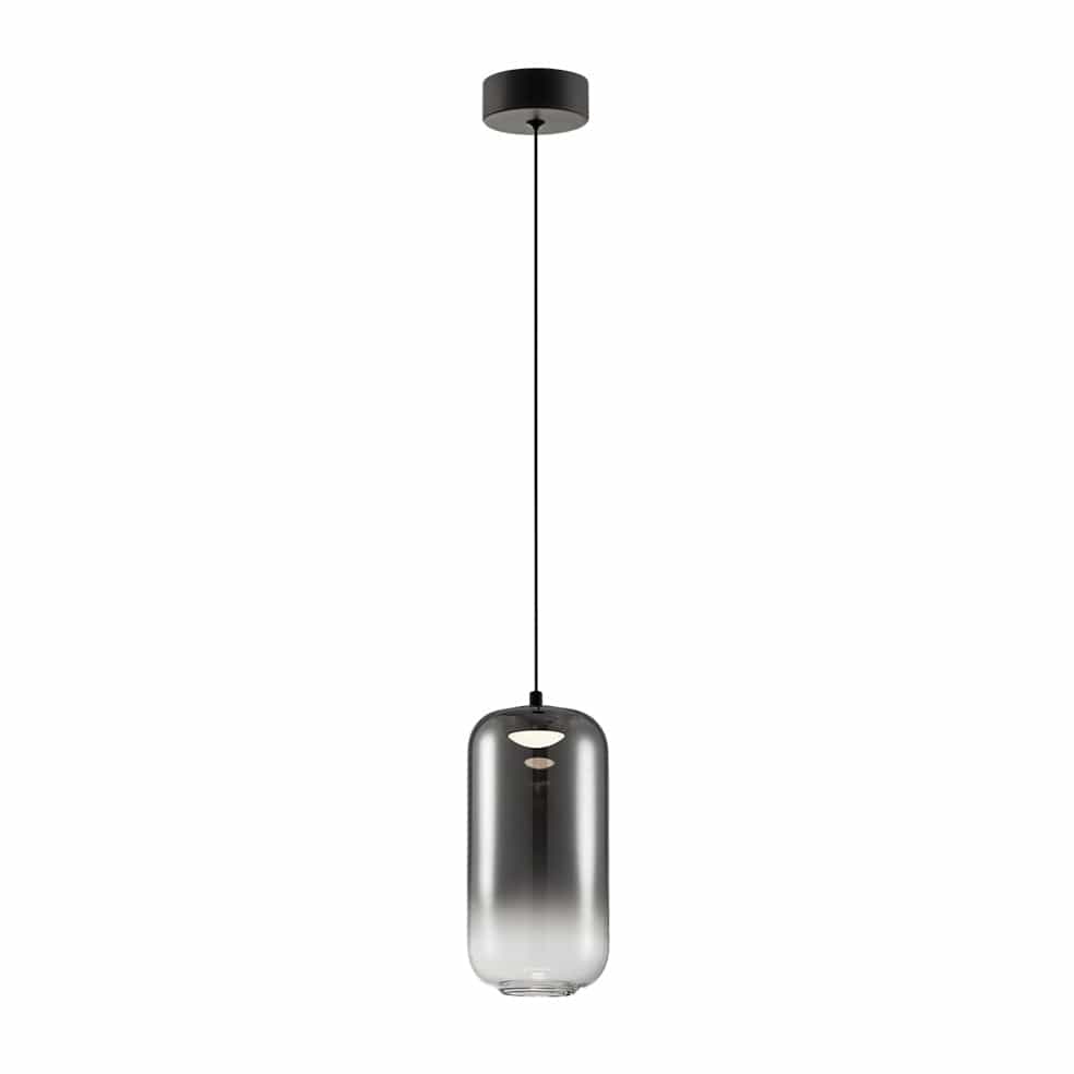 The Lighting Club Pendant Misty Evening Glass Pendant Light Smoke | White