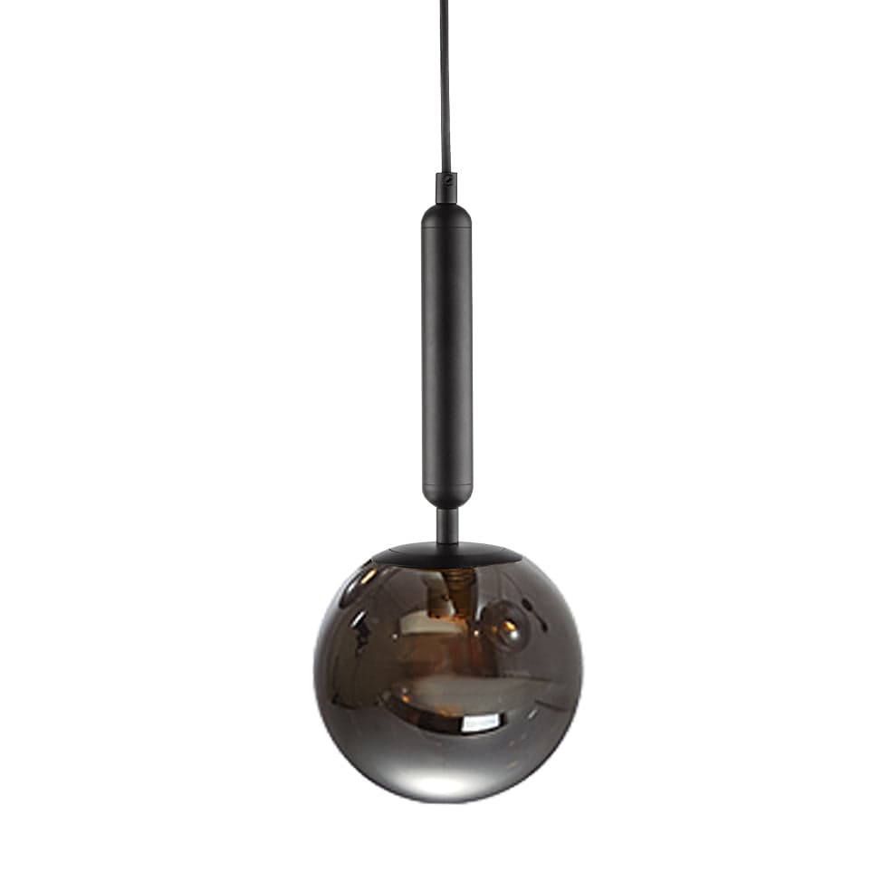 The Lighting Club Pendant Black | Smoke Glass Roma Pendant Light Gold | Black 3E-KLCH-105/BL