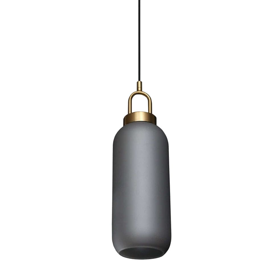 The Lighting Club Pendant Antique Brass | Smoke Grey Nougat Glass Pendant Light 3E-KLCH-106/SM