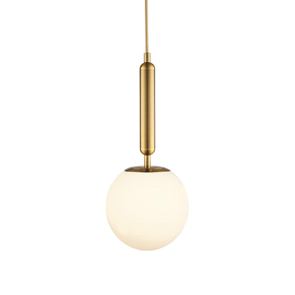 The Lighting Club Large Retro Cafe Pendant Light Gold Opal Glass 3E-KLCH-108-25