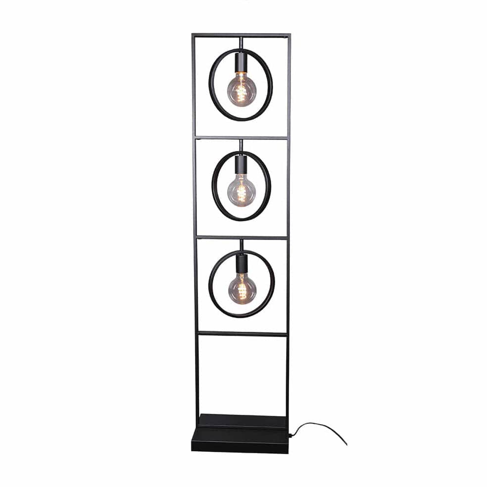 The Lighting Club Floor lamp Ringmaster Floor Lamp Metal Black 3E-KLT-200/BL
