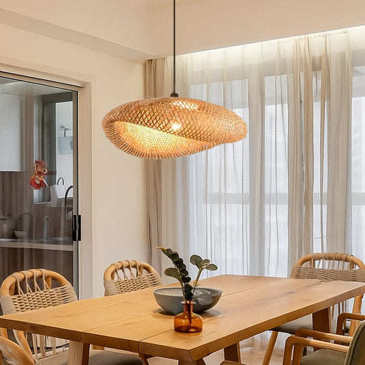 The Lighting Club pendant light WaveForm Rattan Pendant Light